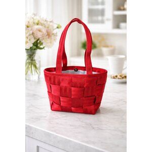 The Original SEATBELT BAG in Red Nylon Small tote 2 handle